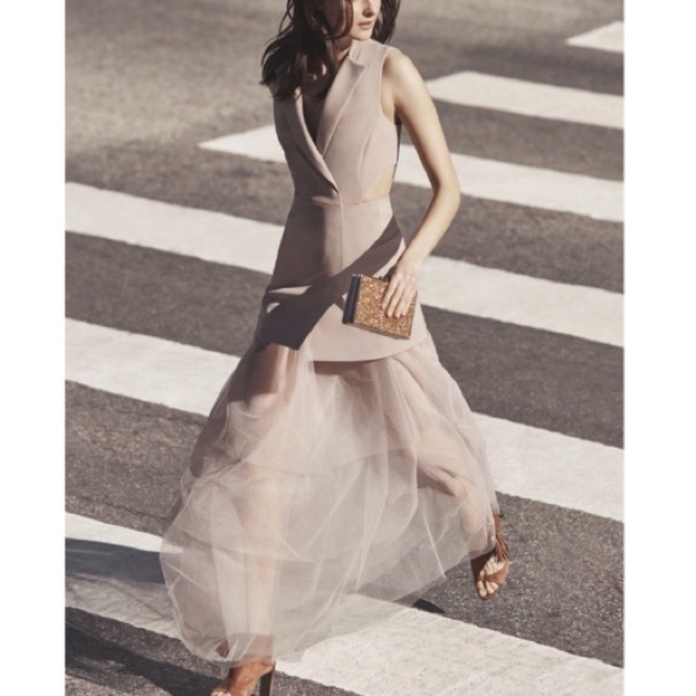 Bcbg tuxedo gown